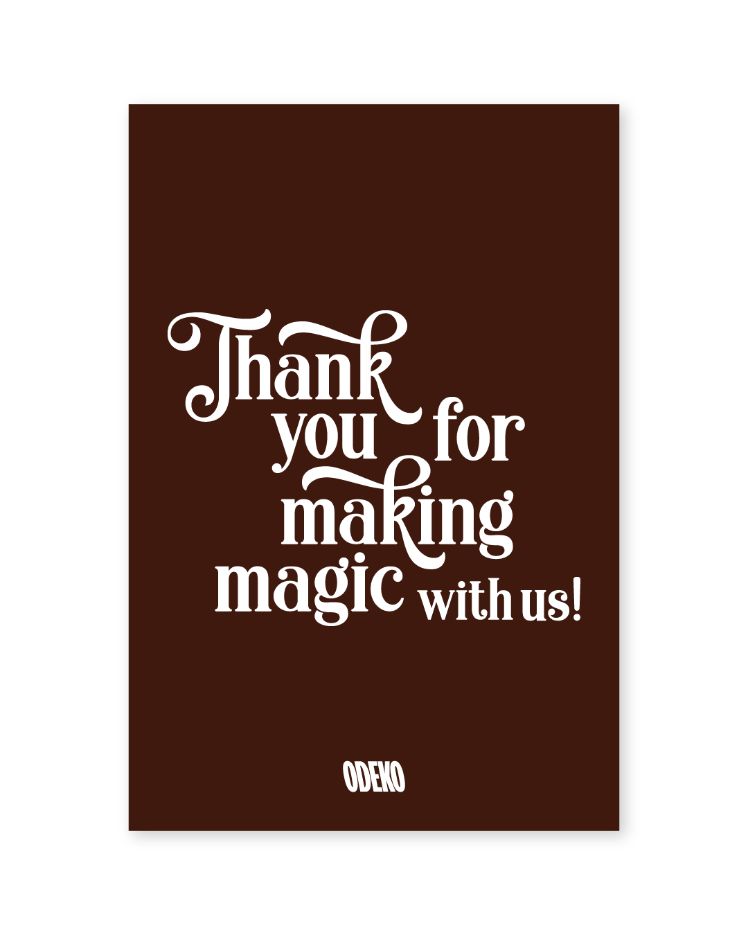 "Thank You" Postcard