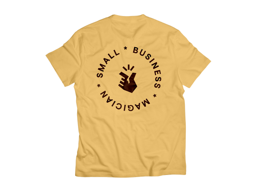 "Small Business Magician" Tee - Banana Cream